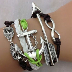 multi - strand .. multi color charm bracelet  NWOT